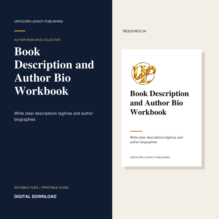 Unfoldra Book Description and Author Bio Workbook