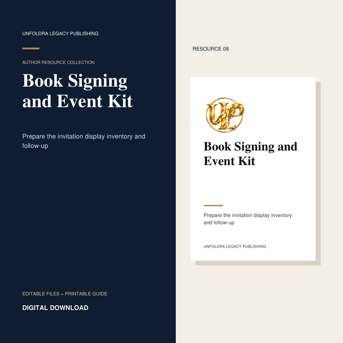 Unfoldra Book Signing and Event Kit