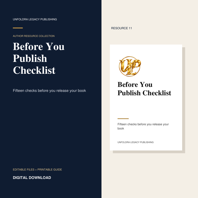 Before You Publish Checklist